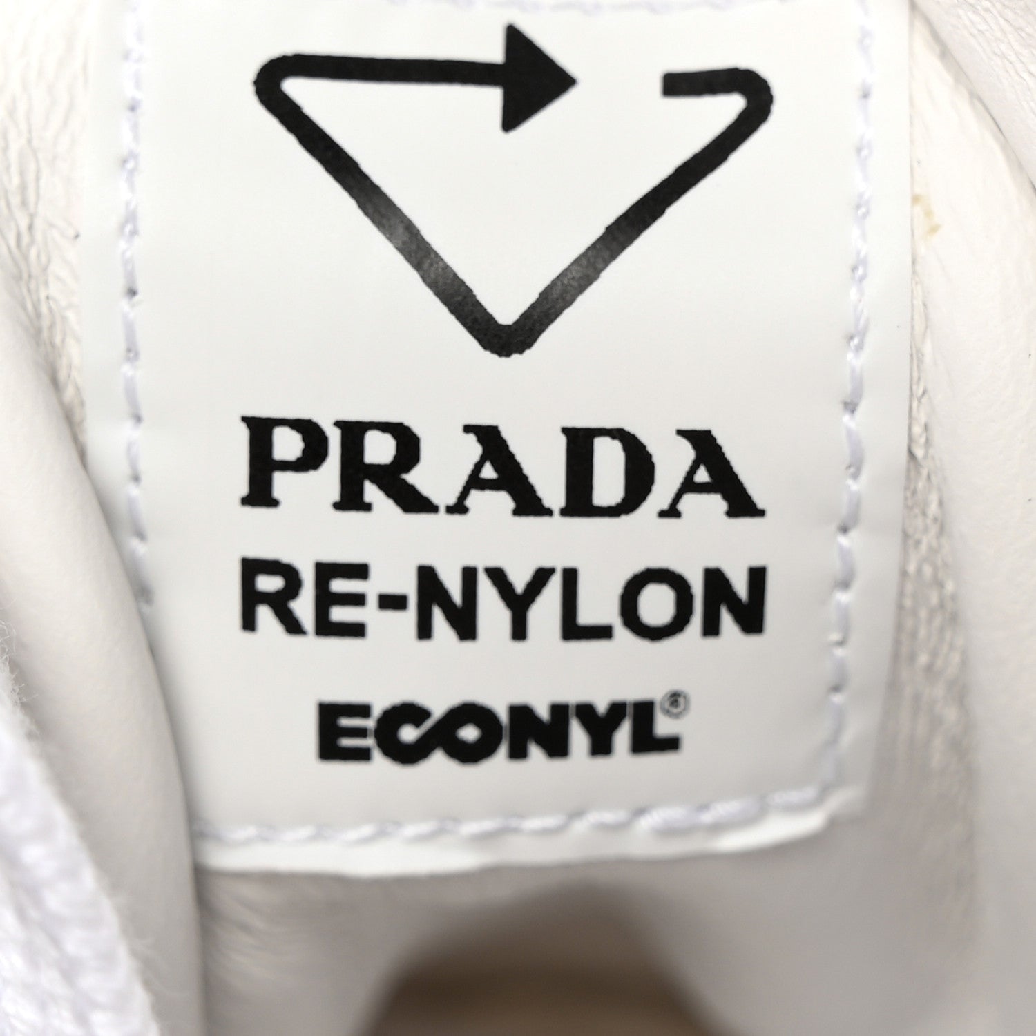 Prada Re-Nylon Triangle Logo Womens Prax 01 45mm Sneakers 38.5 White Black 9 of 12