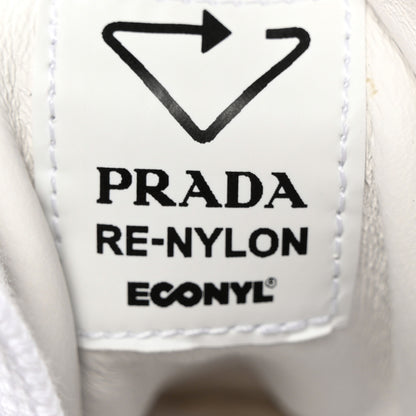 Prada Re-Nylon Triangle Logo Womens Prax 01 45mm Sneakers 38.5 White Black 9 of 12