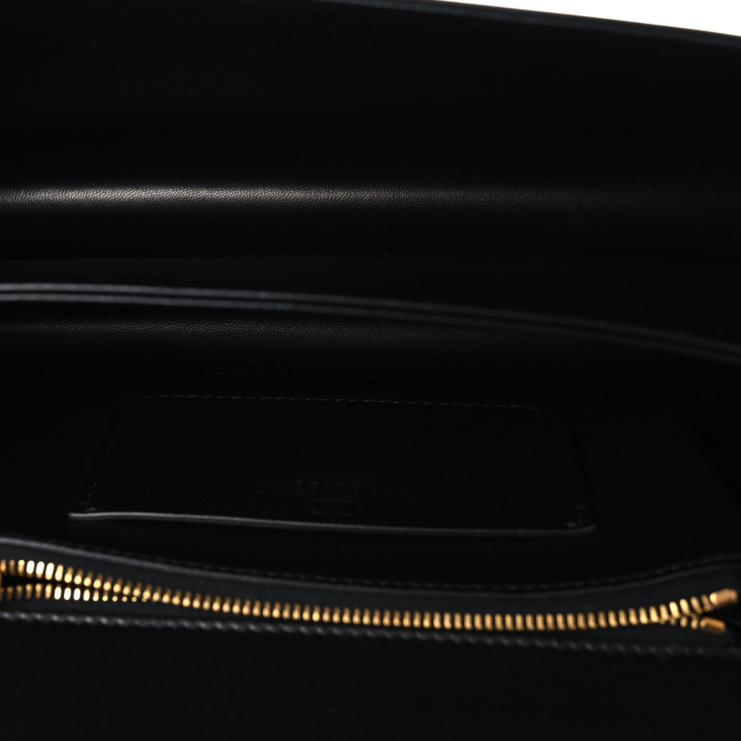 Valentino Garavani Shiny Calfskin Vlogo Vain Shoulder Bag Black 5 of 9