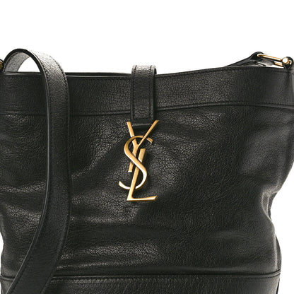 Saint Laurent Lambskin Seau Fermoir Bucket Bag Black 8 of 10