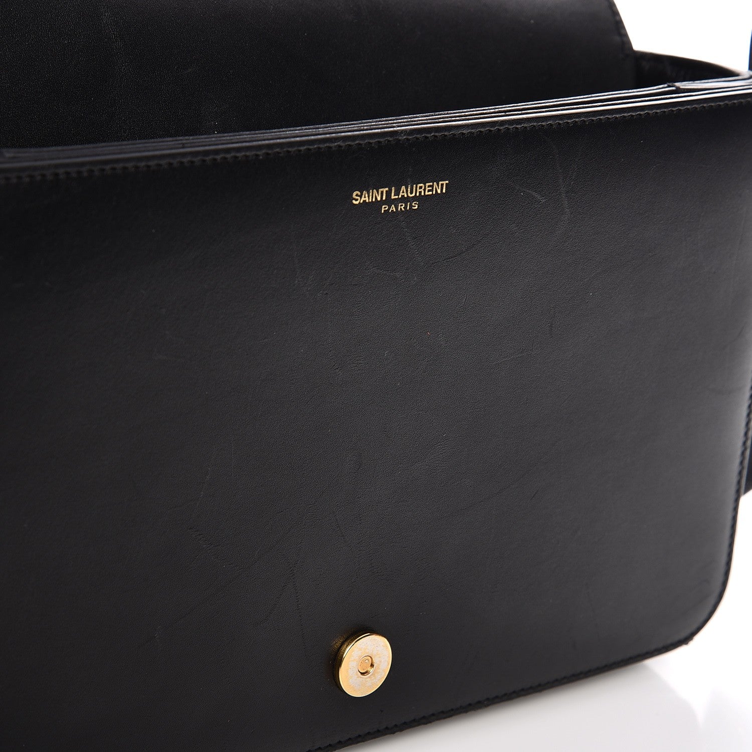 Saint Laurent Smooth Calfskin Medium Classic Monogram Universite Bag Black 16 of 20