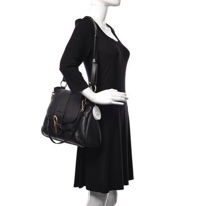 Chloe Grained Lambskin Calfskin Medium Lexa Shoulder Bag Black 2 of 9