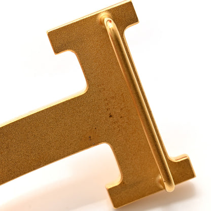 Hermes Box Togo 32mm Guilloche H Belt 80 32 Black Gold 7 of 8