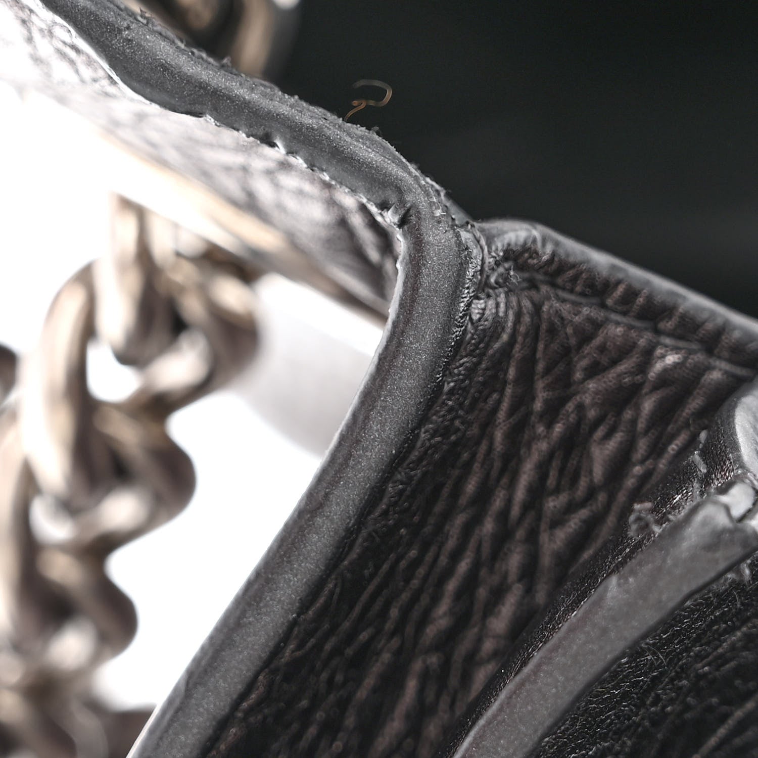Balenciaga Metallic Crushed Calfskin Large Crush Chain Bag Steel Grey 11 of 14