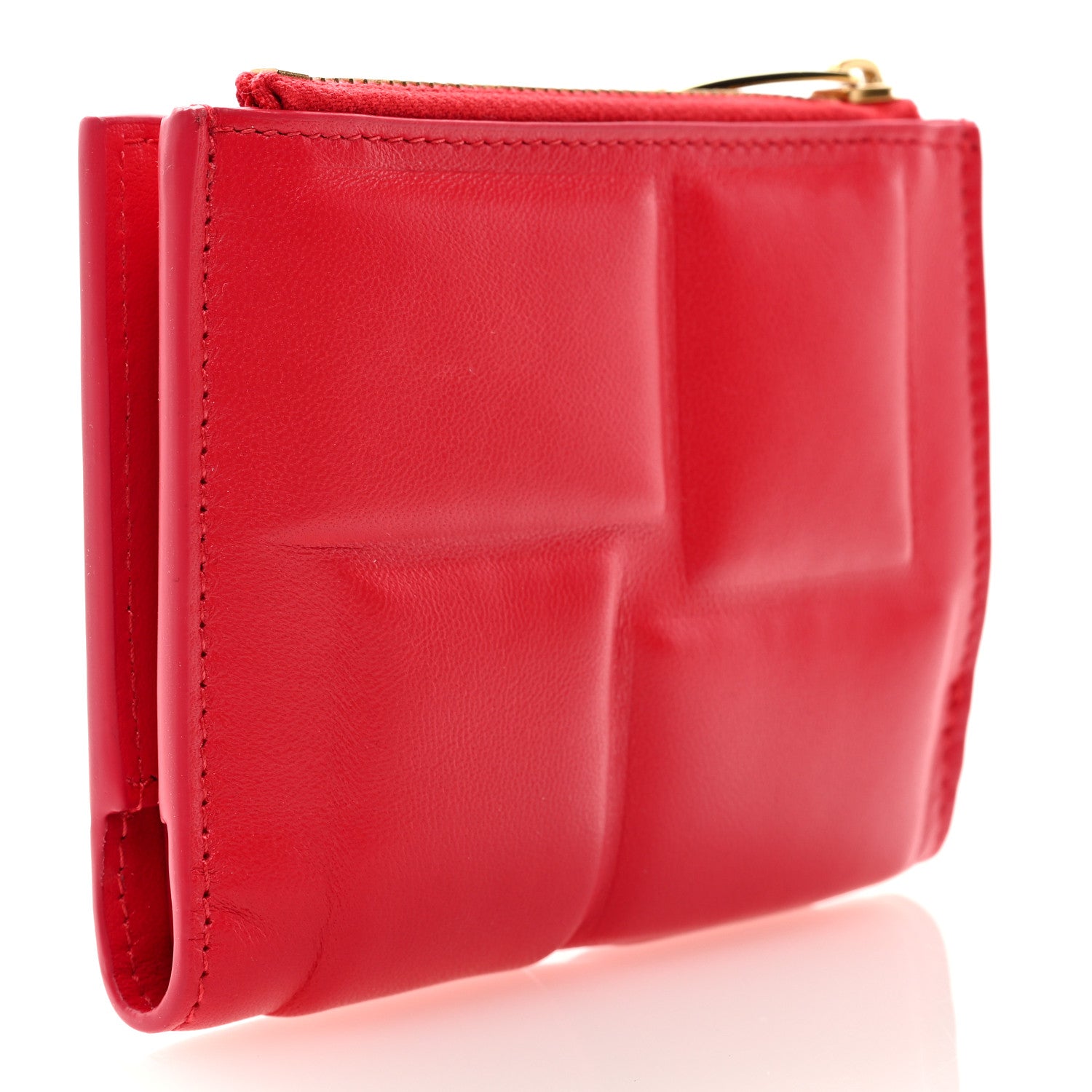 Bottega Veneta Calfskin Padded Zip Card Holder Nail Polish 3 of 6