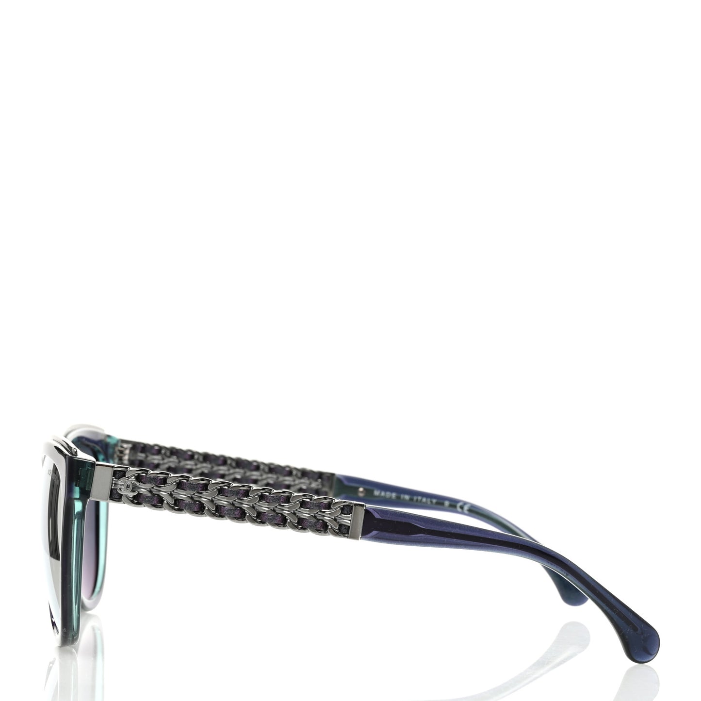 Lambskin Chain Sunglasses 5361-Q Blue
