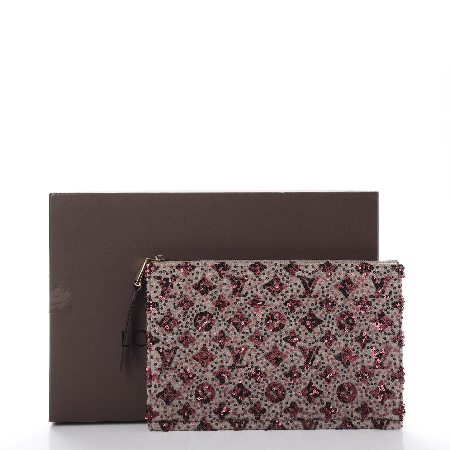 Sequin Monogram Sunshine Express Pochette Bordeaux