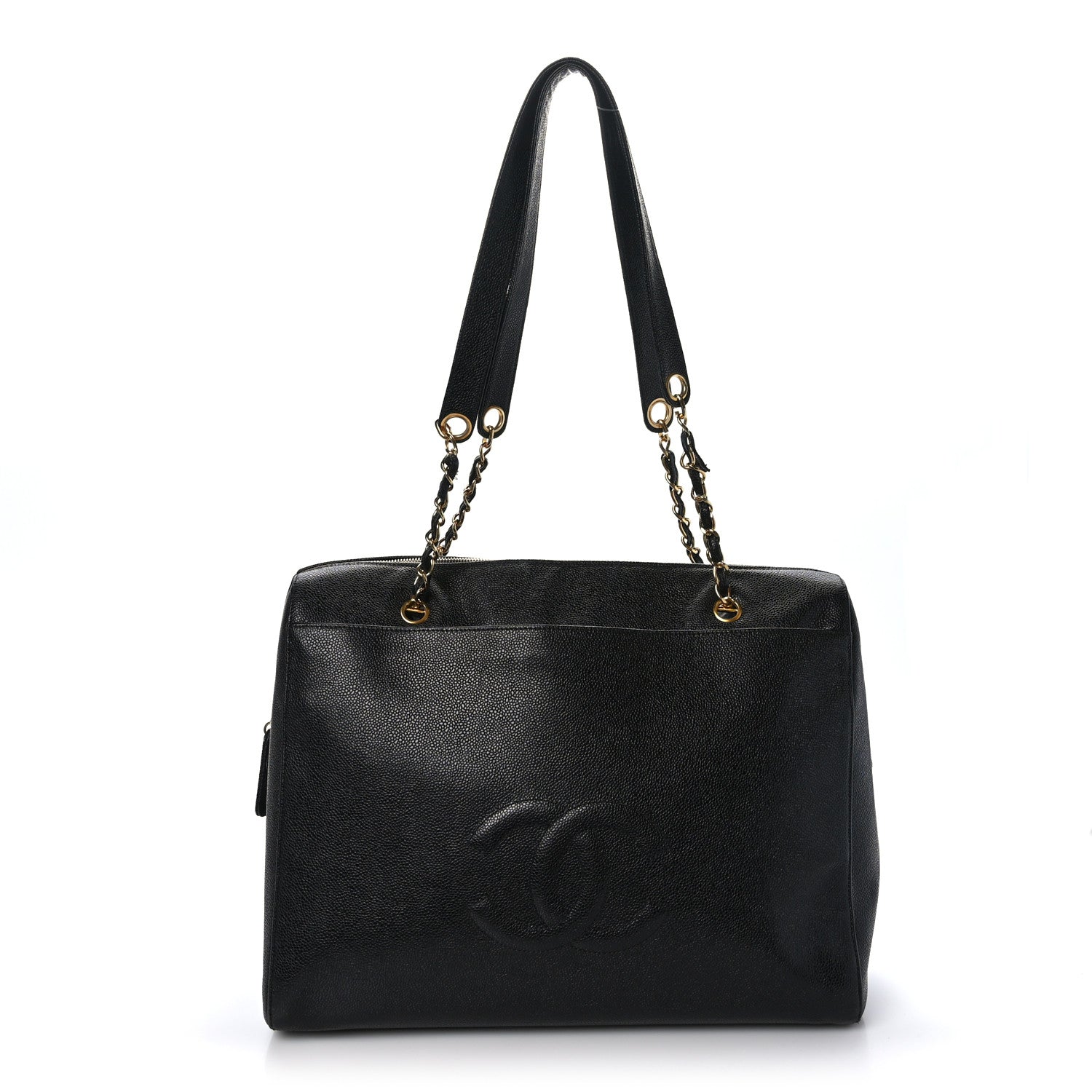 Chanel Caviar Large CC Shoulder Bag Black 1 of 9