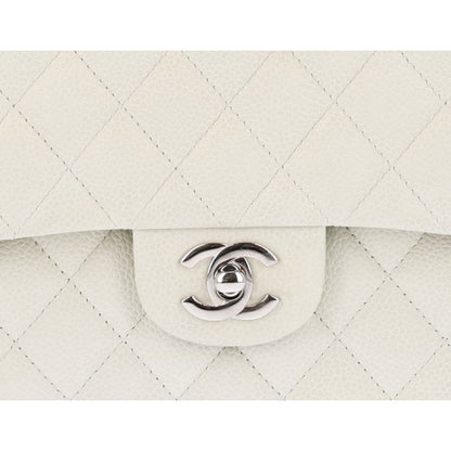 Chanel Caviar Quilted Medium Double Flap Light Green 10 of 11