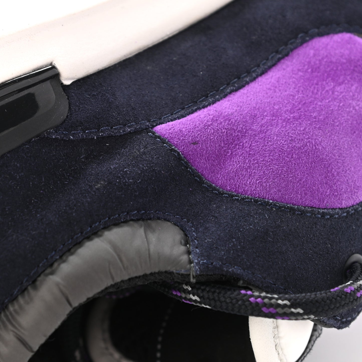 Suede Calfskin CC Sneakers 40 Purple Navy Black