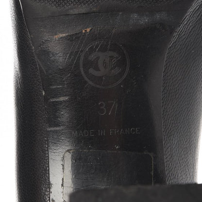 Chanel Calfskin CC Cap Toe Lace Up Oxfords 37 Black 8 of 13