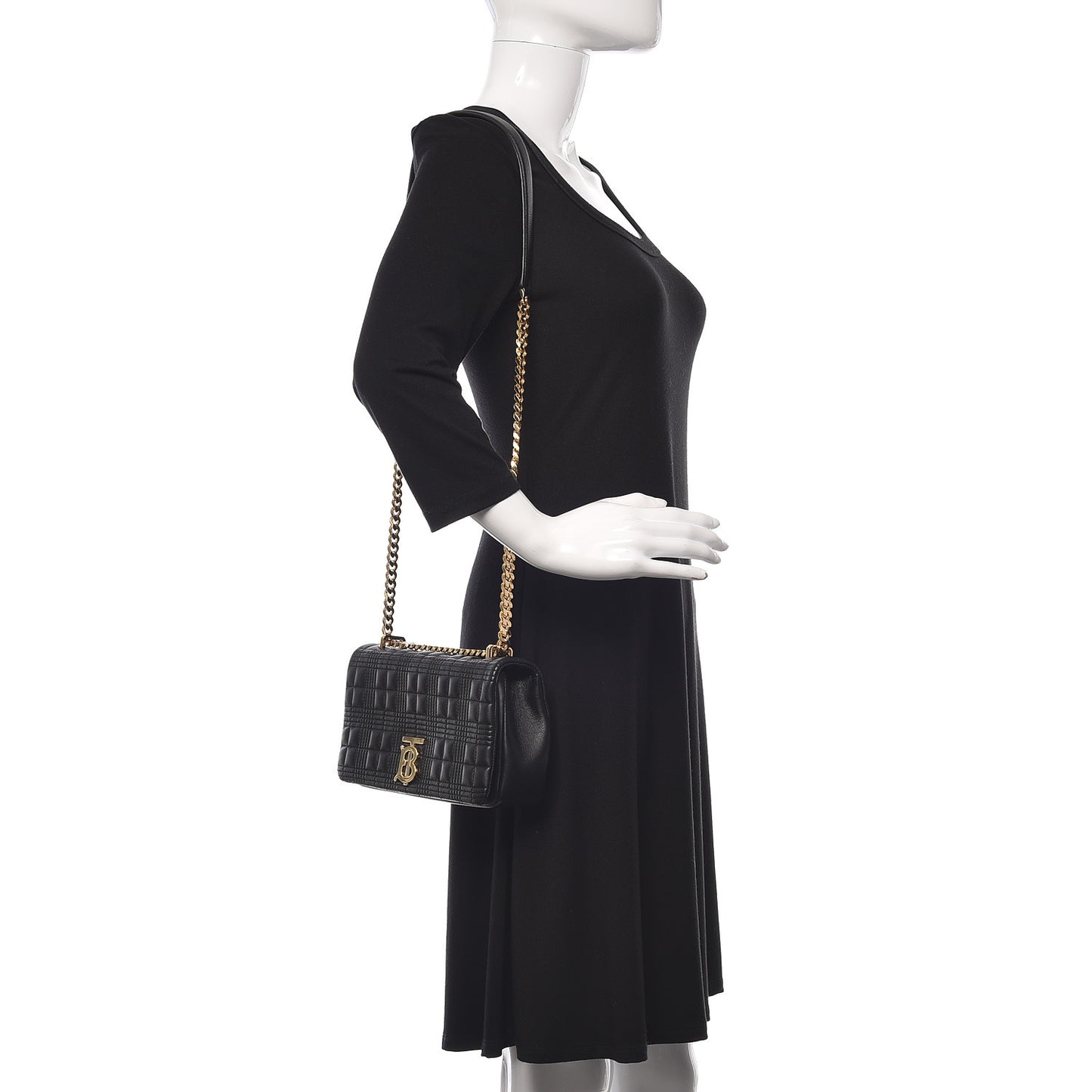 Lambskin Quilted Small Lola Bag Black