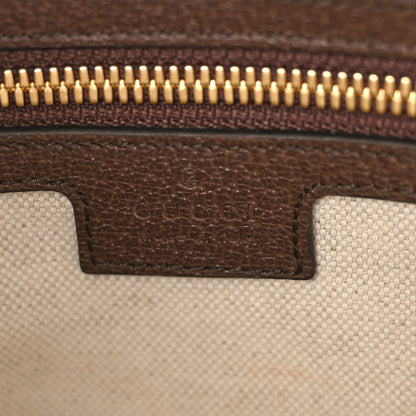Gucci Monogram Jumbo GG Textured Dollar Calfskin Web Wristlet Messenger Bag Camel Ebony New Acero 6 of 8