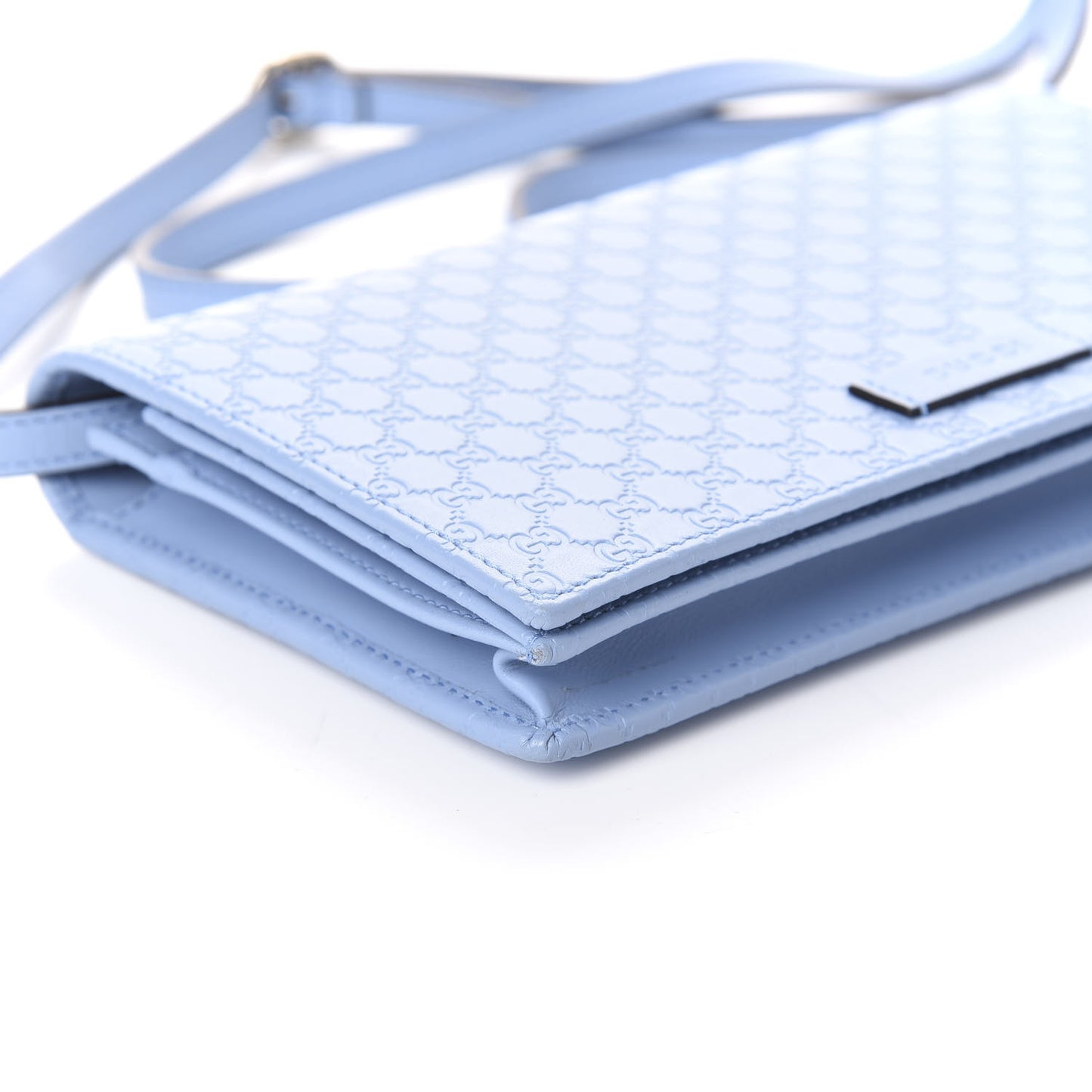 Microguccissima Crossbody Wallet Mineral Blue