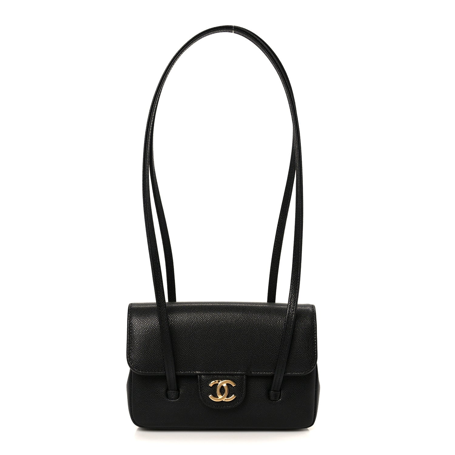 Chanel Shiny Caviar Mini Preppy Coco Shoulder Bag Black 1 of 10