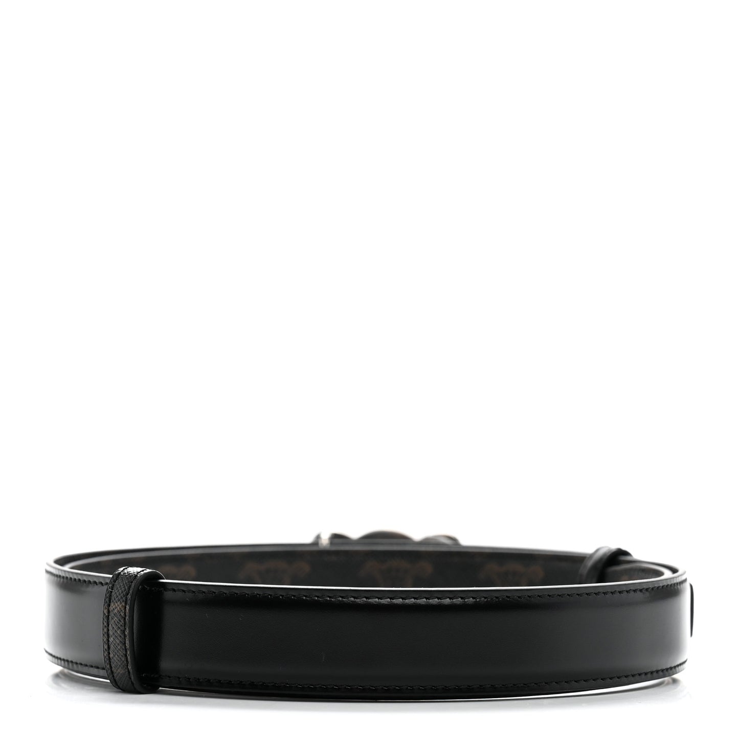 Canvas Calfskin Reversible 25mm Triomphe Belt 85 34 Black