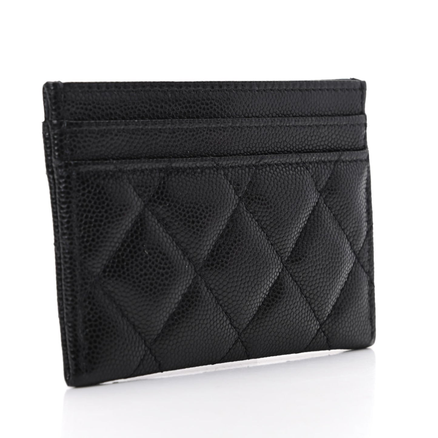 Caviar Quilted My Everything Card Holder Black