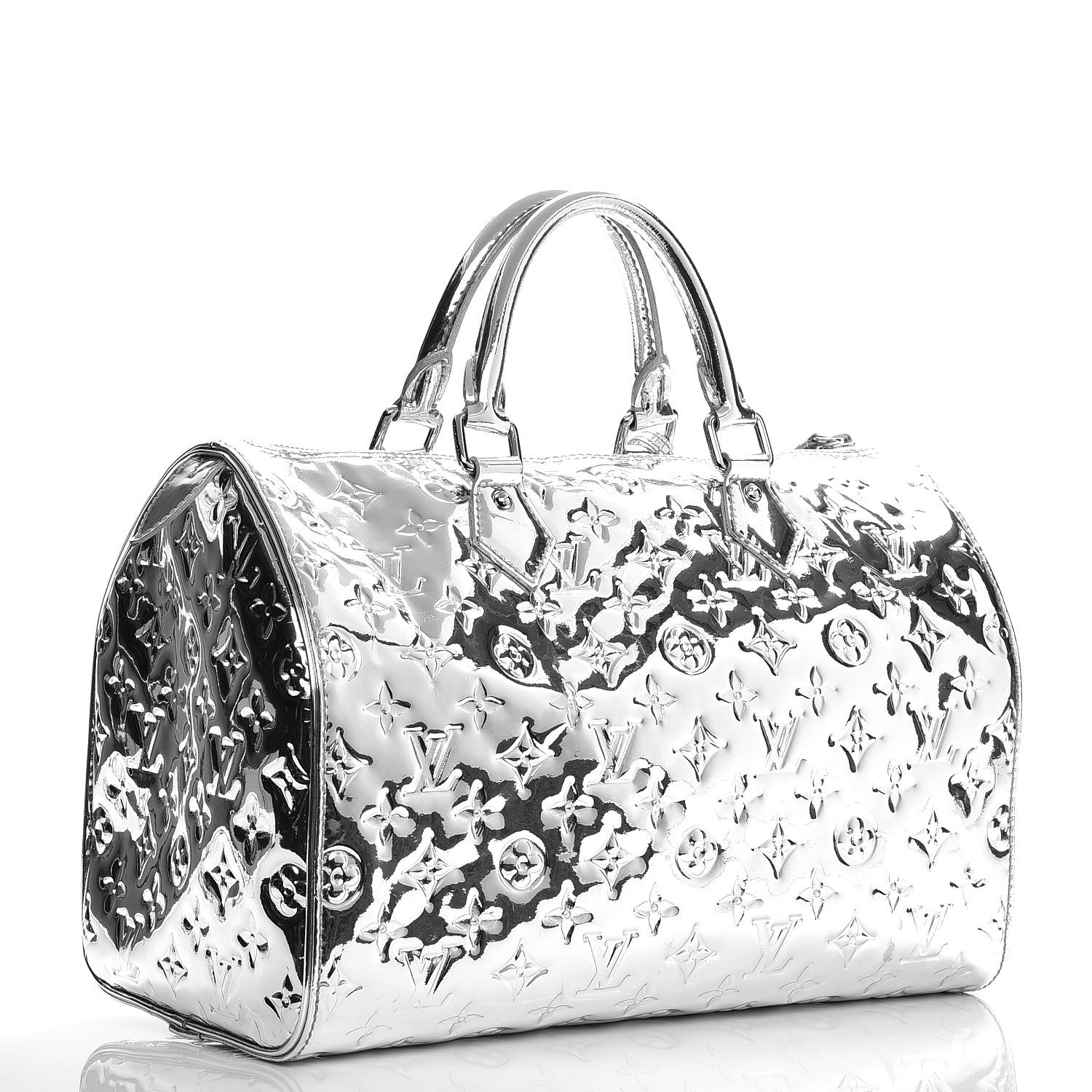 Louis Vuitton Monogram Miroir Speedy 30 Silver 3 of 11