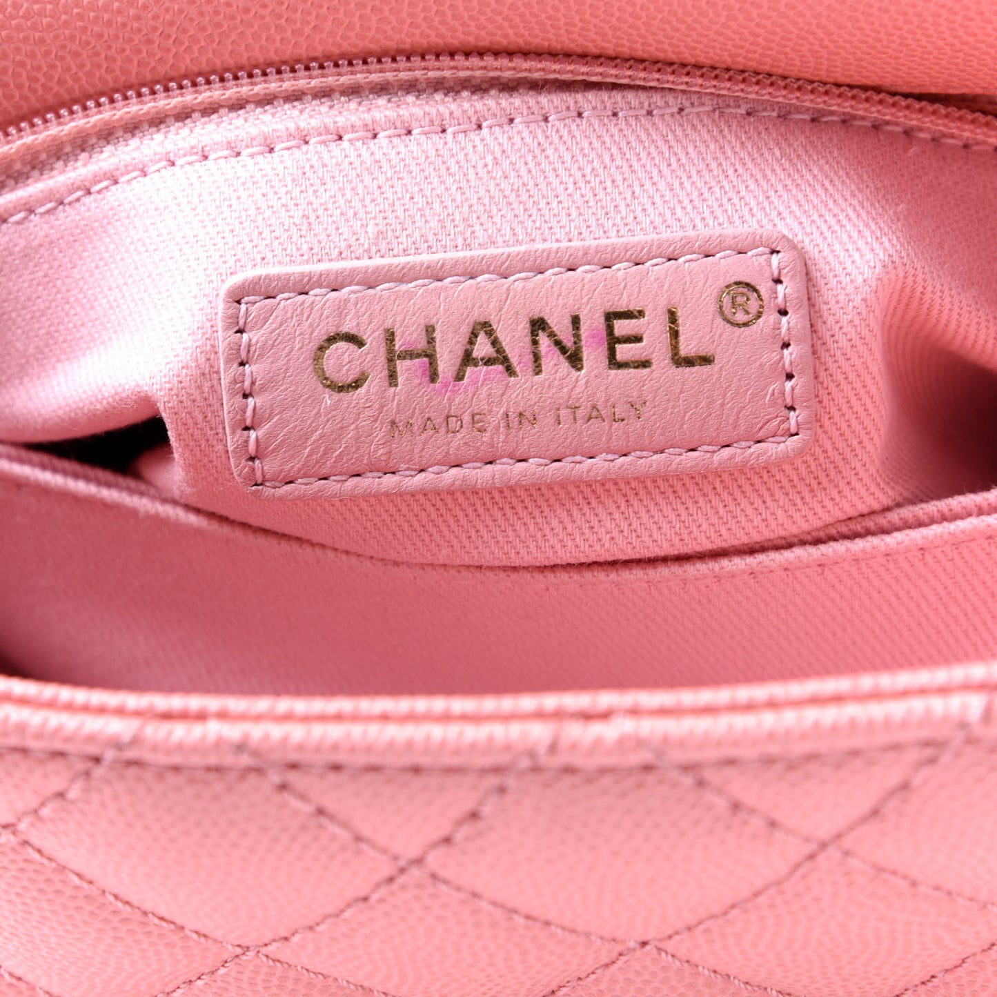 Caviar Quilted Mini Coco Handle Flap Pink