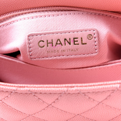 Chanel Caviar Quilted Mini Coco Handle Flap Pink 7 of 10