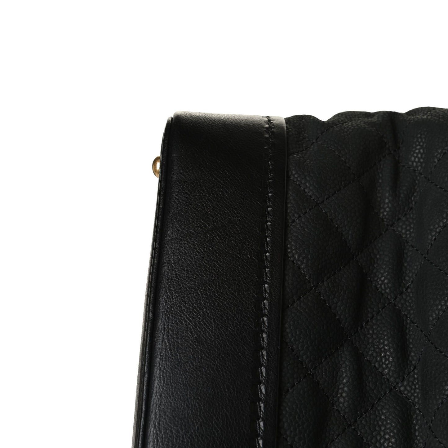 Iridescent Grained Calfskin Quilted Globe Trotter Vanity Case Black