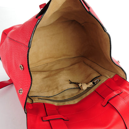 Proenza Schouler Pebbled Calfskin PS Courier Backpack Red 5 of 9