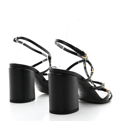 Louis Vuitton Calfskin Roma Sandals 39 Black 4 of 8