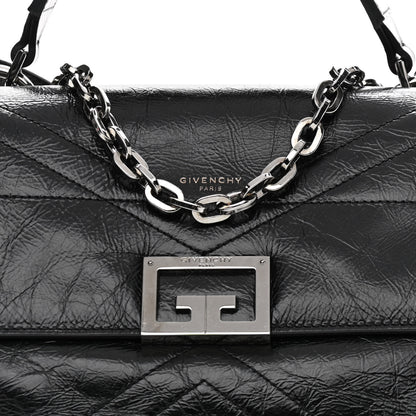 Givenchy Creased Patent Calfskin Medium ID Flap Black 7 of 9