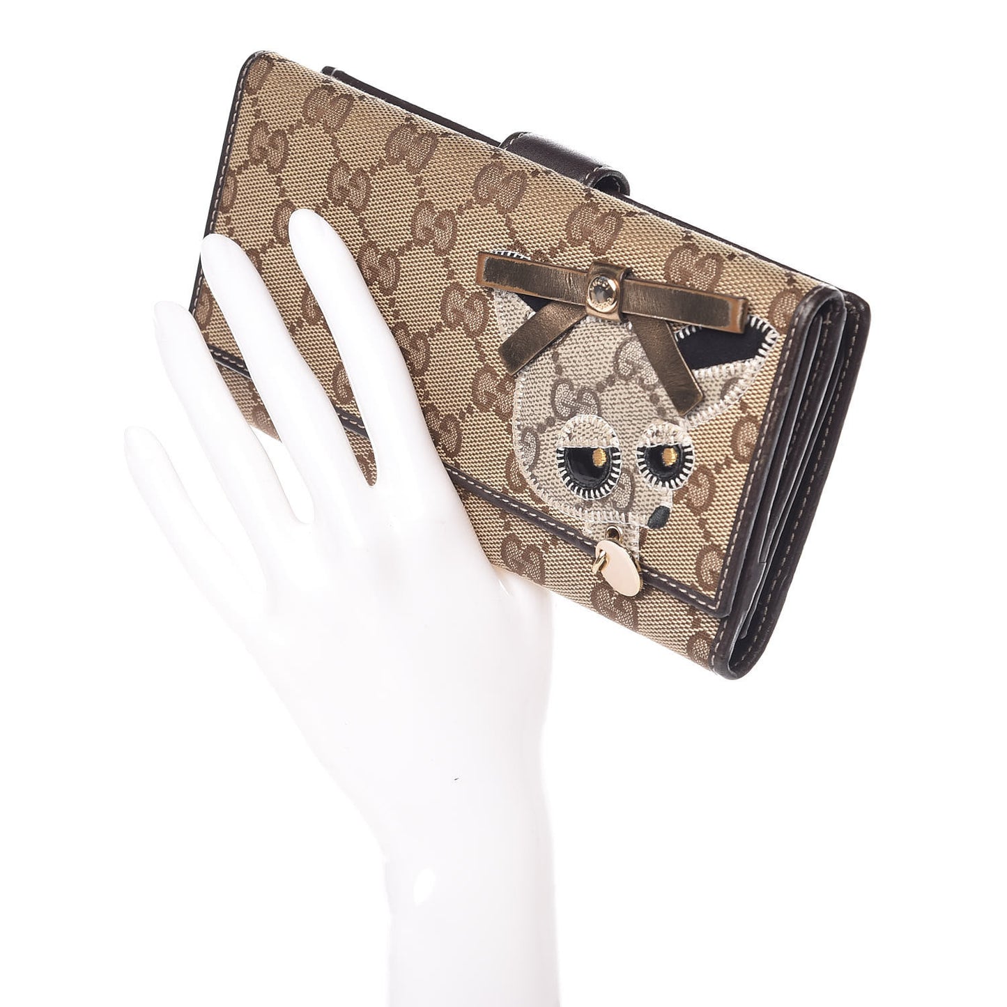 Monogram Guccioli Brando Chihuahua Continental Wallet Dark Brown