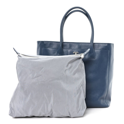 Chanel Caviar Tall Cerf Tote Blue 3 of 12