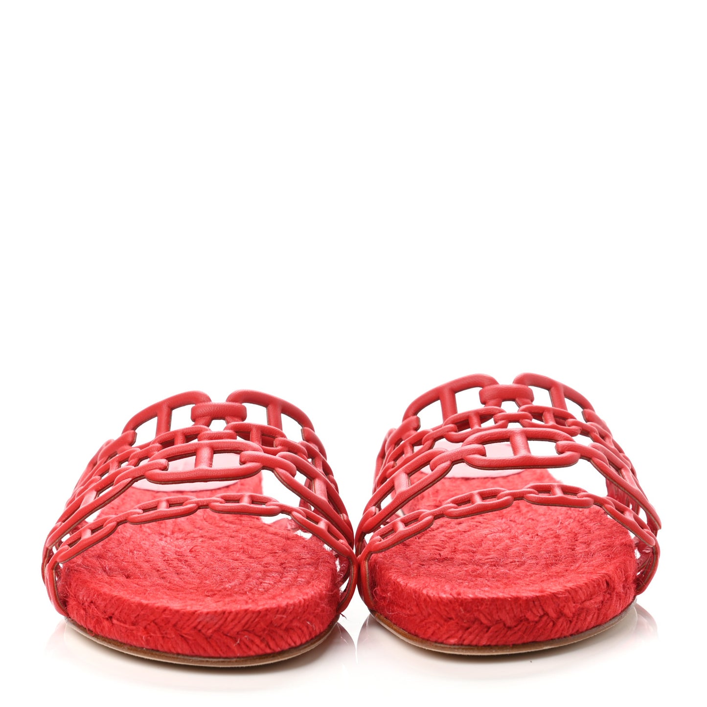 Nappa Ancone Espadrille Sandals 35 Rouge Bali