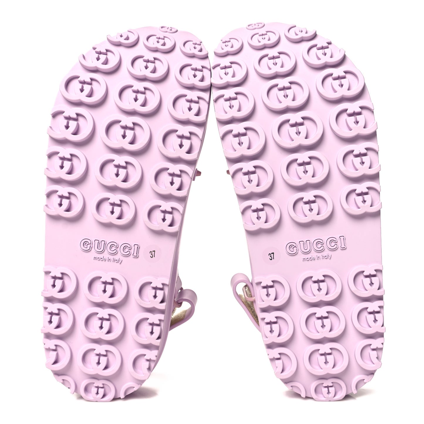 Soft Rubber Horsebit Touch Womens Strapped Sandals 37 Talc Pink