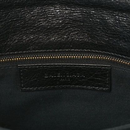 Balenciaga Agneau Giant 12 Gold Hardware Envelope Strap Clutch Black 5 of 8