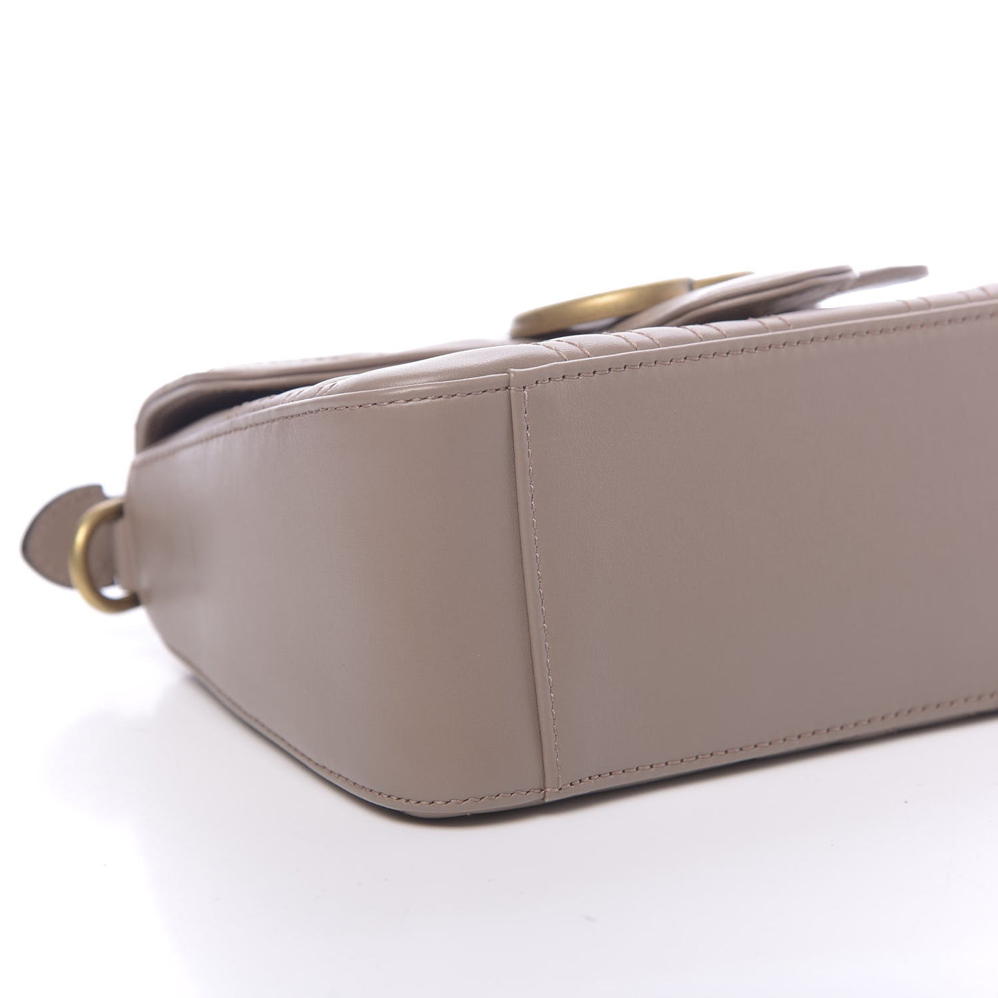 Calfskin Matelasse Mini GG Marmont Top Handle Shoulder Bag Porcelain Rose