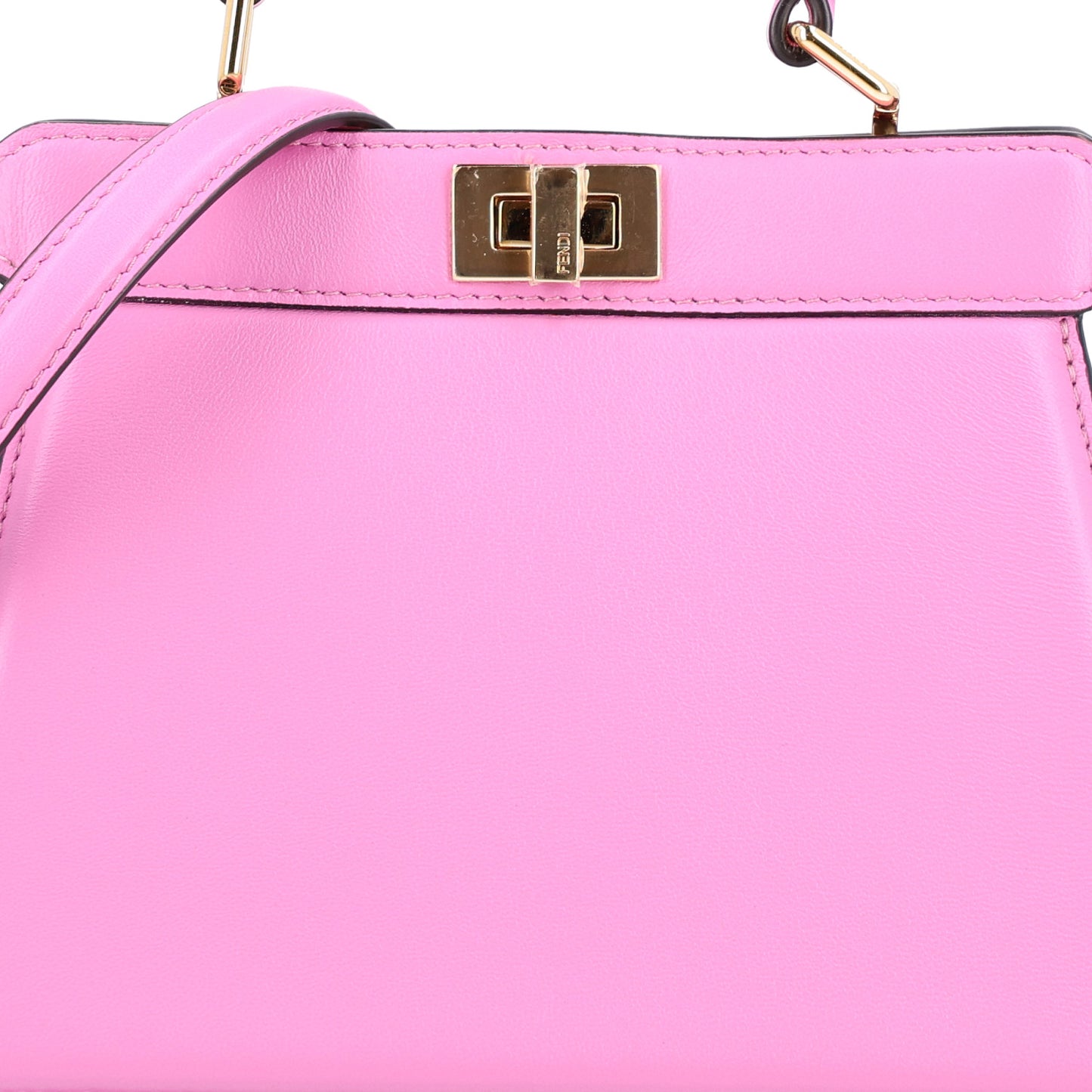 Shiny Nappa Petite Peekaboo I SEE U Satchel Rosa