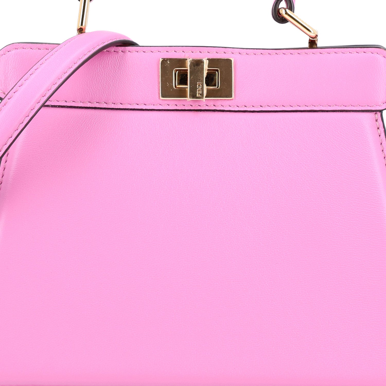 Fendi Shiny Nappa Petite Peekaboo I SEE U Satchel Rosa 7 of 9