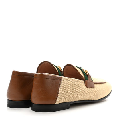 Gucci Canvas Malaga Kid Web Womens Horsebit Brixton Loafers 36.5 Sand Light Cuir 4 of 8