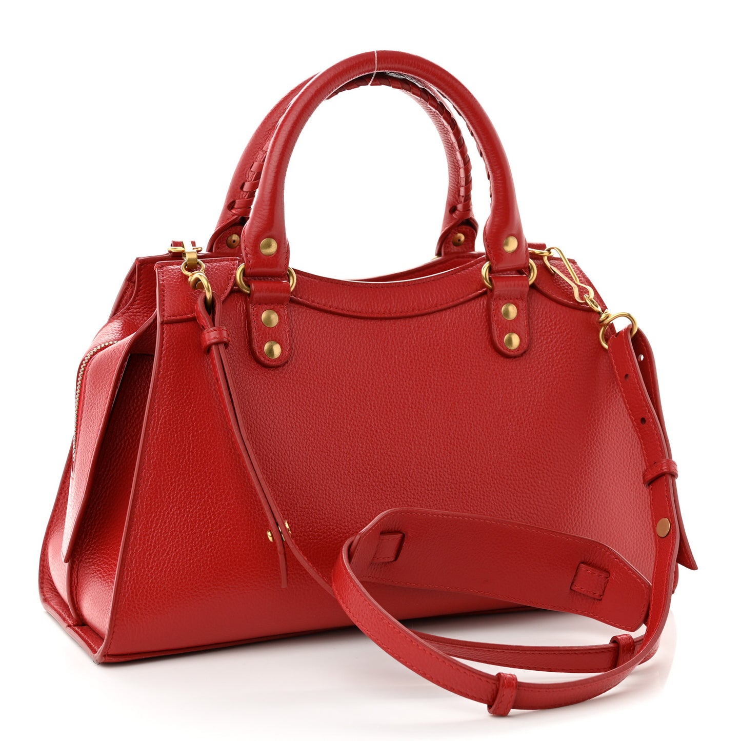 Grained Calfskin Neo Classic Gold Hardware S City Medium Red