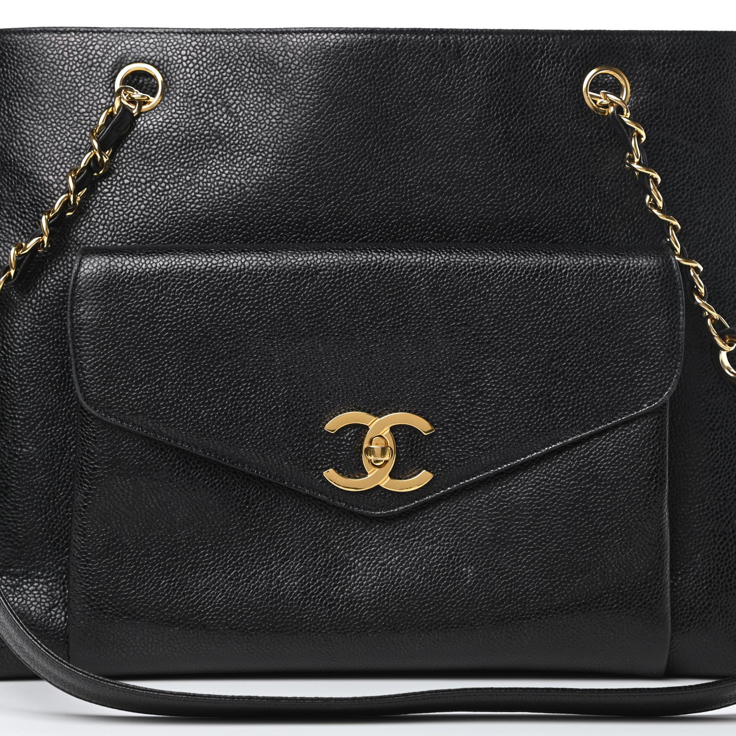 Chanel Caviar Flap Shoulder Bag Black 9 of 17