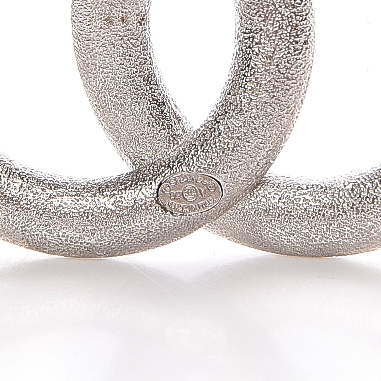 Chanel Baguette Crystal CC Brooch Silver 4 of 4