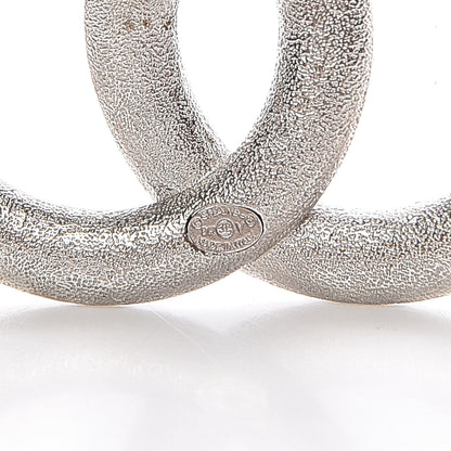 Chanel Baguette Crystal CC Brooch Silver 4 of 4