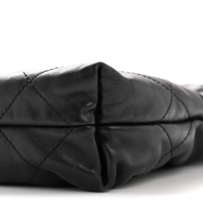 Chanel Shiny Calfskin Quilted Mini Chanel 22 Black 10 of 11