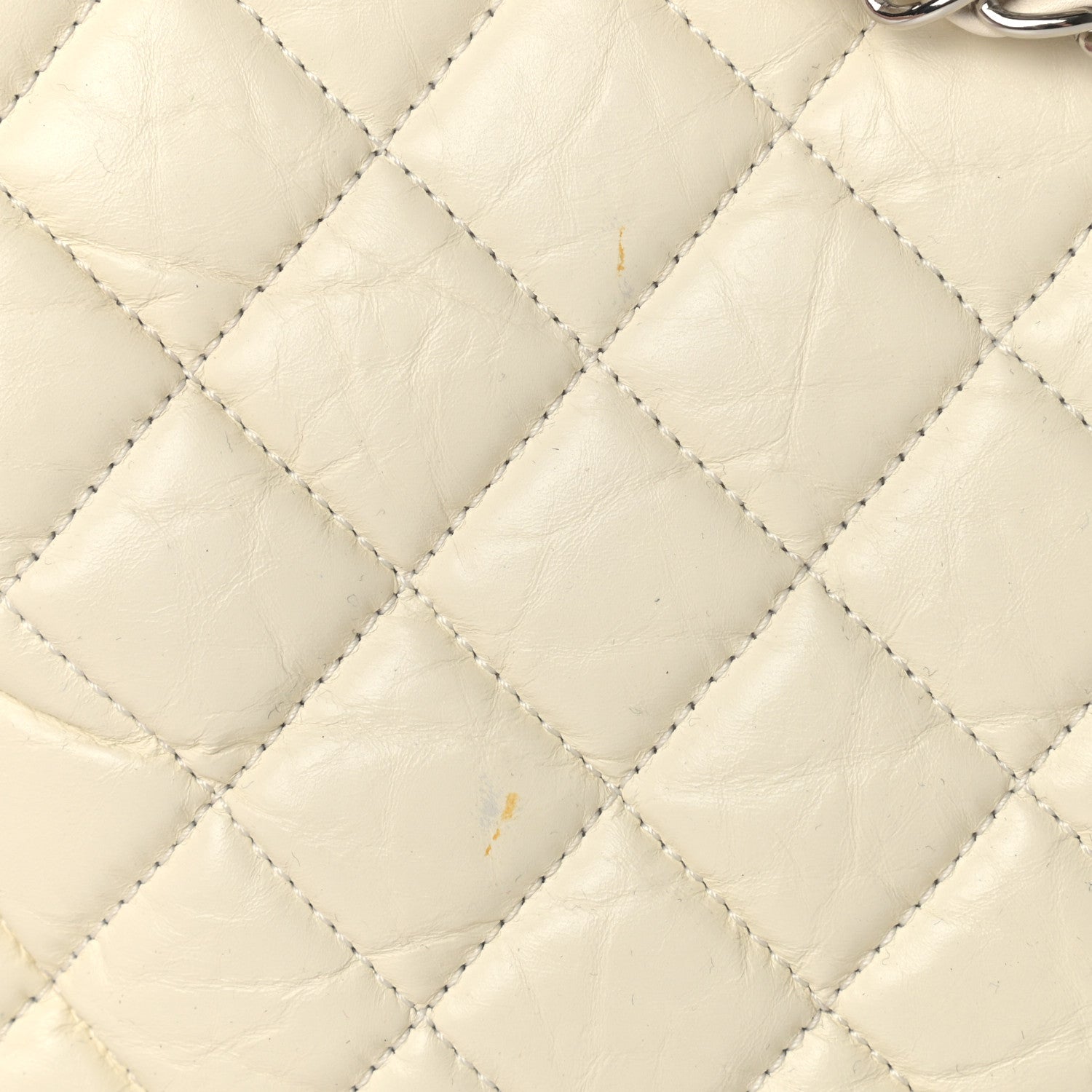 Chanel Aged Calfskin Quilted Be CC Tote Dark White 15 of 15