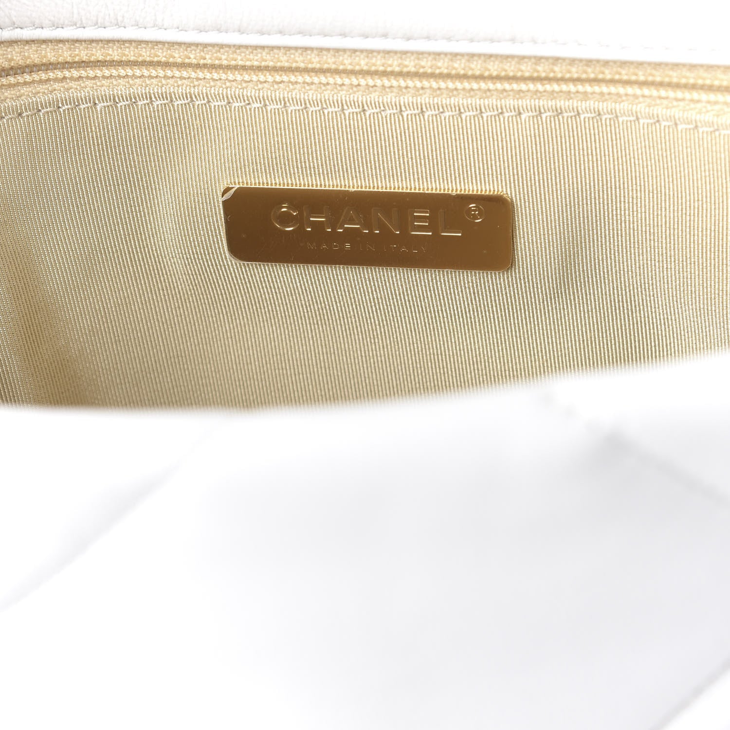 Chanel Goatskin Quilted Medium 19 Flap White 5 of 9