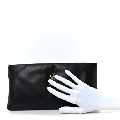 Saint Laurent Lambskin Long Calypso Pouch Black 2 of 8