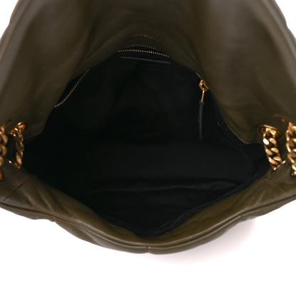 Saint Laurent Lambskin Quilted Small Loulou Puffer Monogram Chain Satchel Dark Ganache 6 of 13