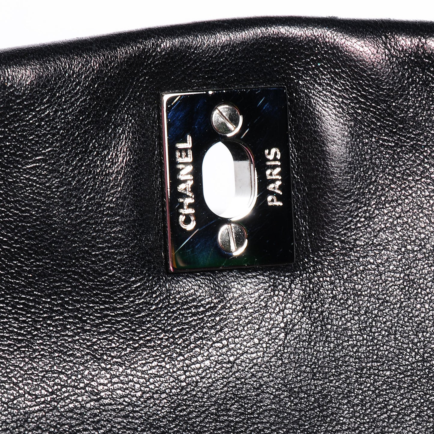 Shiny Calfskin Small Trianon Flap Black