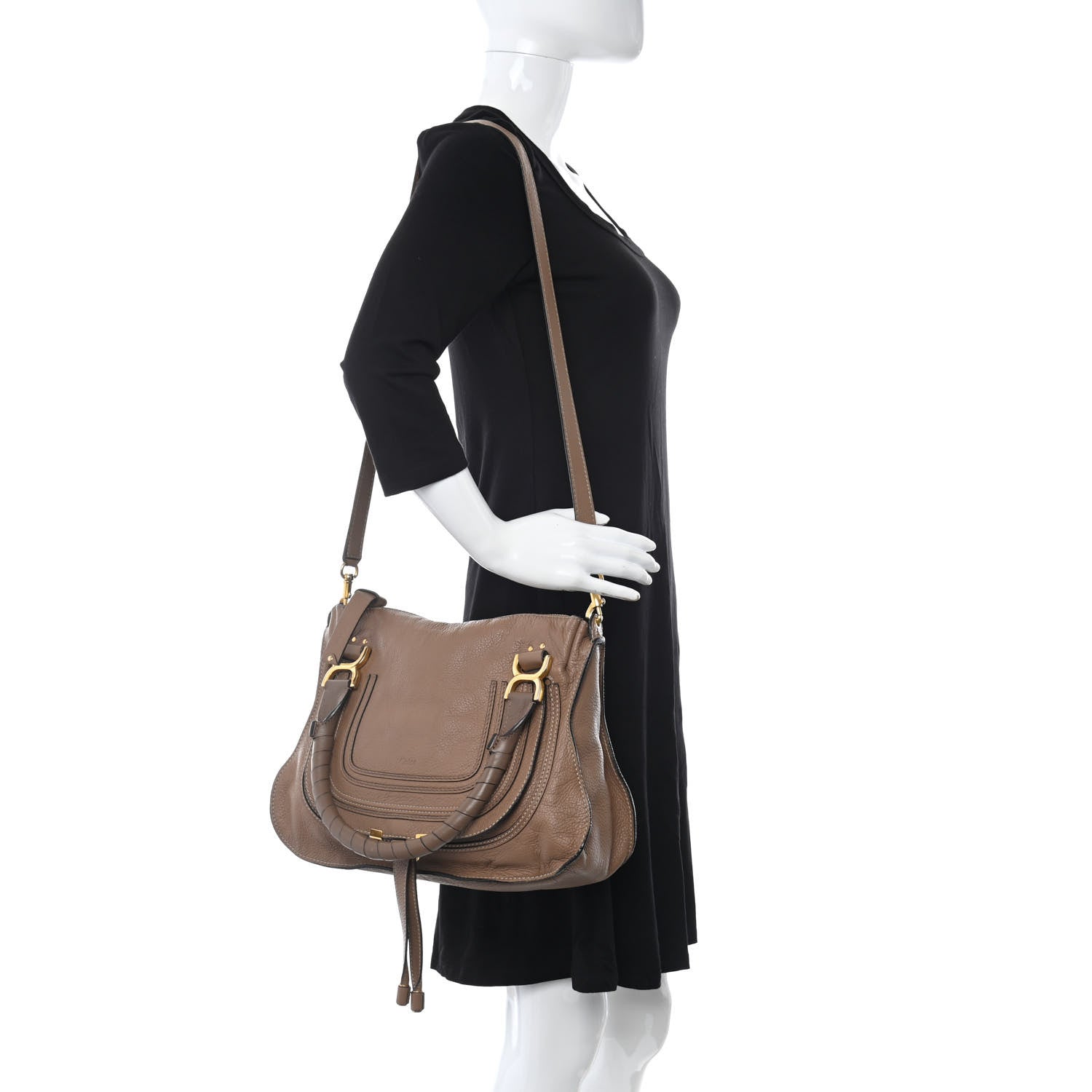 Chloe Calfskin Small Marcie Satchel Nut 2 of 12