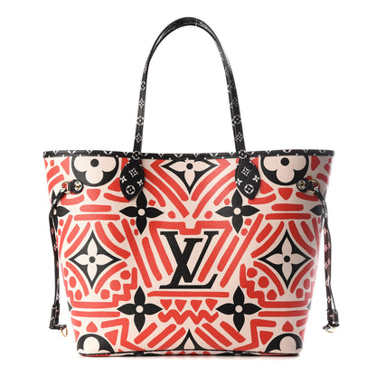 Louis Vuitton Monogram Giant Crafty Neverfull MM Creme Rouge Black 1 of 11