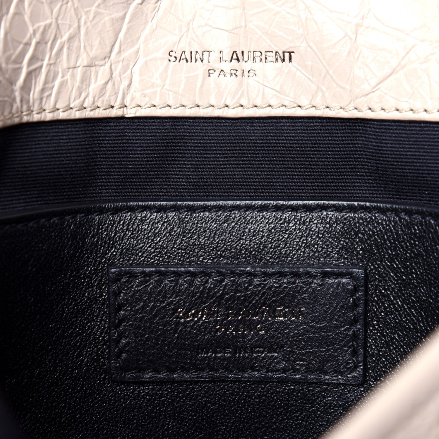 Saint Laurent Crinkled Calfskin Matelasse Monogram Baby Niki Chain Satchel Light Natural 8 of 19